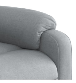 Fauteuil de massage inclinable électrique gris clair tissu