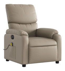 Fauteuil de massage inclinable électrique cappuccino similicuir