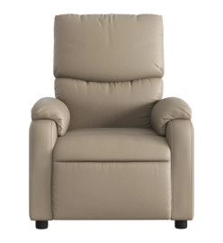 Fauteuil de massage inclinable électrique cappuccino similicuir