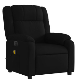 Fauteuil de massage inclinable électrique Noir Tissu