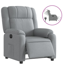 Fauteuil inclinable électrique Gris clair Tissu