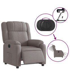 Fauteuil inclinable électrique Taupe Tissu