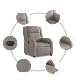 Fauteuil inclinable électrique Taupe Tissu