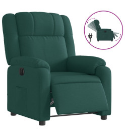 Fauteuil inclinable électrique Vert foncé Tissu