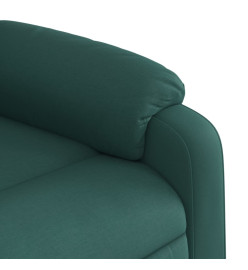 Fauteuil inclinable électrique Vert foncé Tissu