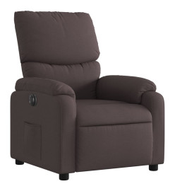 Fauteuil inclinable électrique Marron foncé Tissu