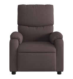 Fauteuil inclinable électrique Marron foncé Tissu