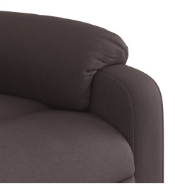 Fauteuil inclinable électrique Marron foncé Tissu