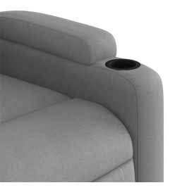 Fauteuil inclinable électrique Gris clair Tissu