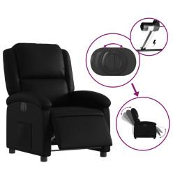 Fauteuil inclinable électrique Noir Similicuir