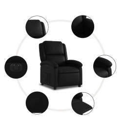 Fauteuil inclinable électrique Noir Similicuir