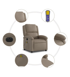 Fauteuil de massage inclinable électrique cappuccino similicuir