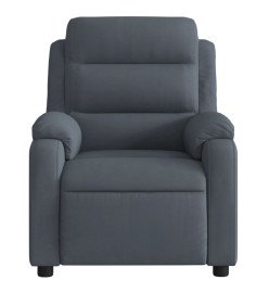 Fauteuil inclinable Gris foncé Velours