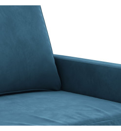 Fauteuil Bleu 60 cm Velours