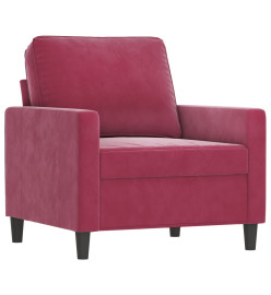 Fauteuil Rouge bordeaux 60 cm Velours