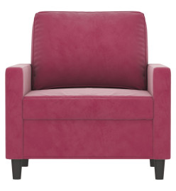 Fauteuil Rouge bordeaux 60 cm Velours