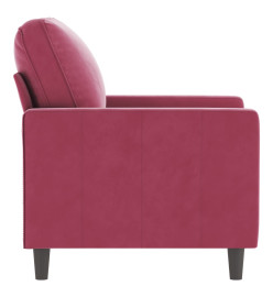 Fauteuil Rouge bordeaux 60 cm Velours