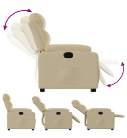 Fauteuil inclinable Crème Tissu