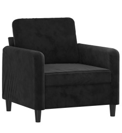 Fauteuil Noir 60 cm Velours