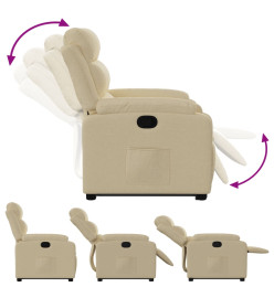 Fauteuil inclinable Crème Tissu