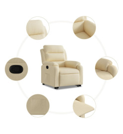 Fauteuil inclinable Crème Tissu