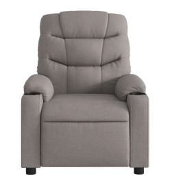 Fauteuil de massage inclinable électrique Taupe Tissu