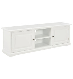 Meuble TV Blanc 120x30x40 cm Bois