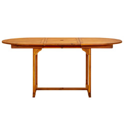 Table à dîner de jardin (120-170)x80x75 cm Bois d'acacia massif