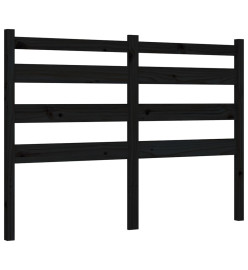 Cadre de lit avec tête de lit noir 120x200 cm bois massif