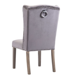 Chaises à manger lot de 6 gris velours