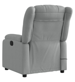 Fauteuil de massage inclinable électrique gris clair tissu