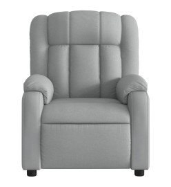 Fauteuil de massage inclinable électrique gris clair tissu