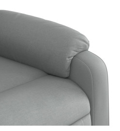 Fauteuil de massage inclinable électrique gris clair tissu