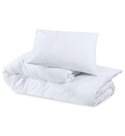 Ensemble de housse de couette Blanc 260x240 cm Coton