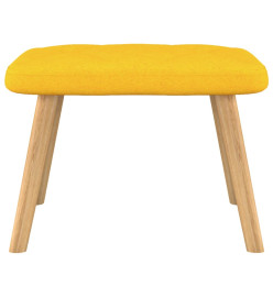 Chaise de relaxation avec tabouret Jaune moutarde Tissu