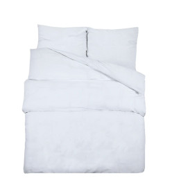 Ensemble de housse de couette Blanc 200x220 cm Coton