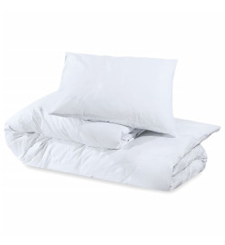 Ensemble de housse de couette Blanc 200x220 cm Coton