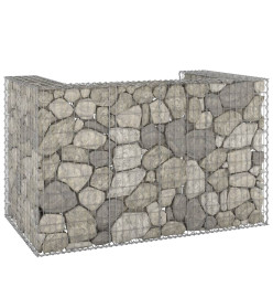 Mur en gabion pour poubelles Acier galvanisé 180x100x110 cm