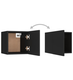 Ensemble de meubles TV 8 pcs Noir Aggloméré