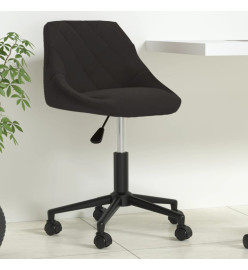 Chaise pivotante de bureau Noir Velours