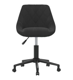 Chaise pivotante de bureau Noir Velours