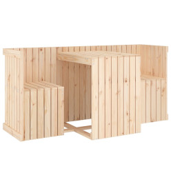 Set de balcon 2 places bois de pin massif