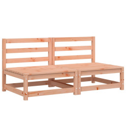 Canapés de jardin sans accoudoirs 2 pcs bois massif douglas