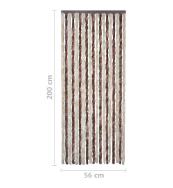 Moustiquaire Beige et marron clair 56x200 cm Chenille