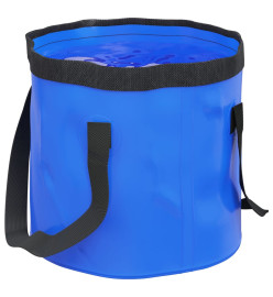 Seaux pliables 2 pcs bleu 20 L PVC