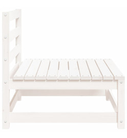 Canapés de jardin sans accoudoirs 3 pcs blanc bois pin massif
