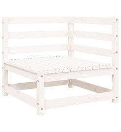 Canapé de jardin 2 places blanc bois de pin massif