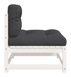 Canapés de jardin sans accoudoirs coussins 2pcs bois massif pin