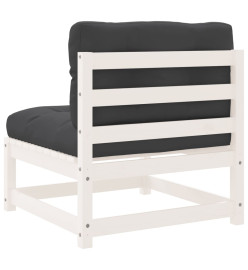 Canapés de jardin sans accoudoirs coussins 2pcs bois massif pin