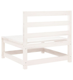 Canapé de jardin sans accoudoirs blanc bois de pin massif
